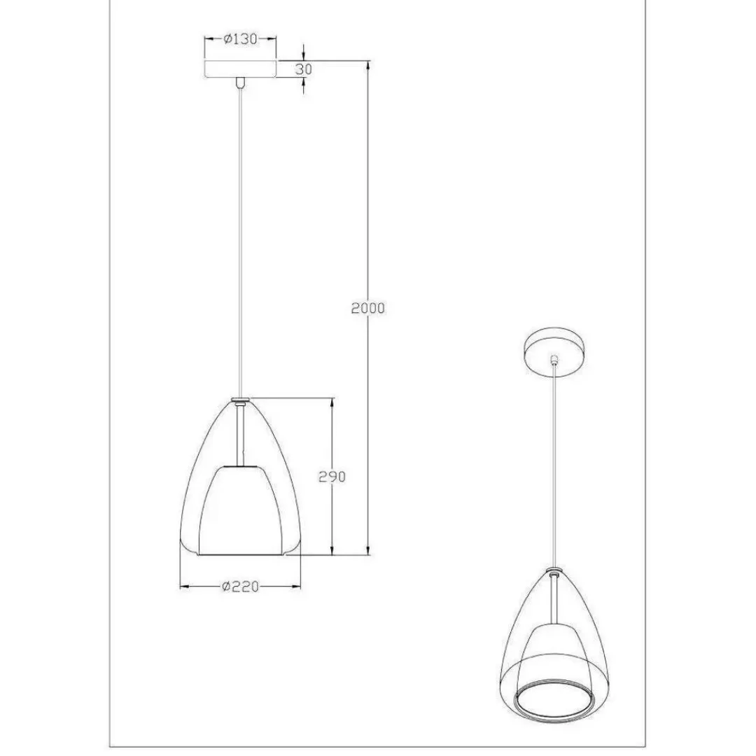 Pendelleuchte Britton in Amber E27 1-flammig günstig online kaufen