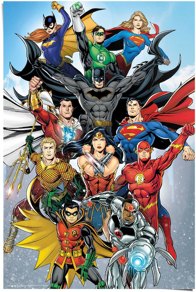 Reinders! Poster »DC Comics Helden Superman Wonderwoman Flash Batman«, (1 S günstig online kaufen