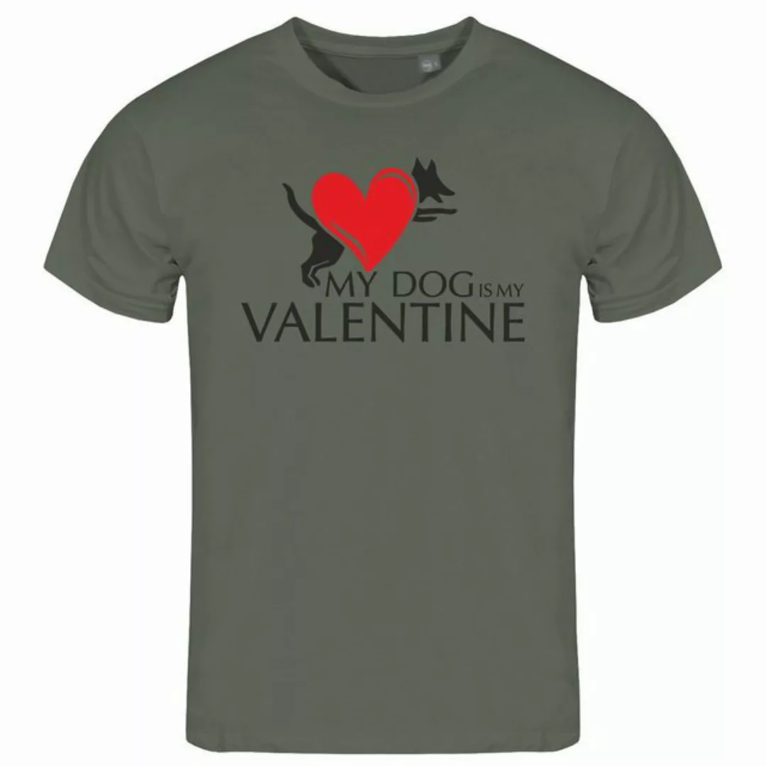 deinshirt Print-Shirt Herren T-Shirt My Dog is my Valentine Funshirt mit Mo günstig online kaufen