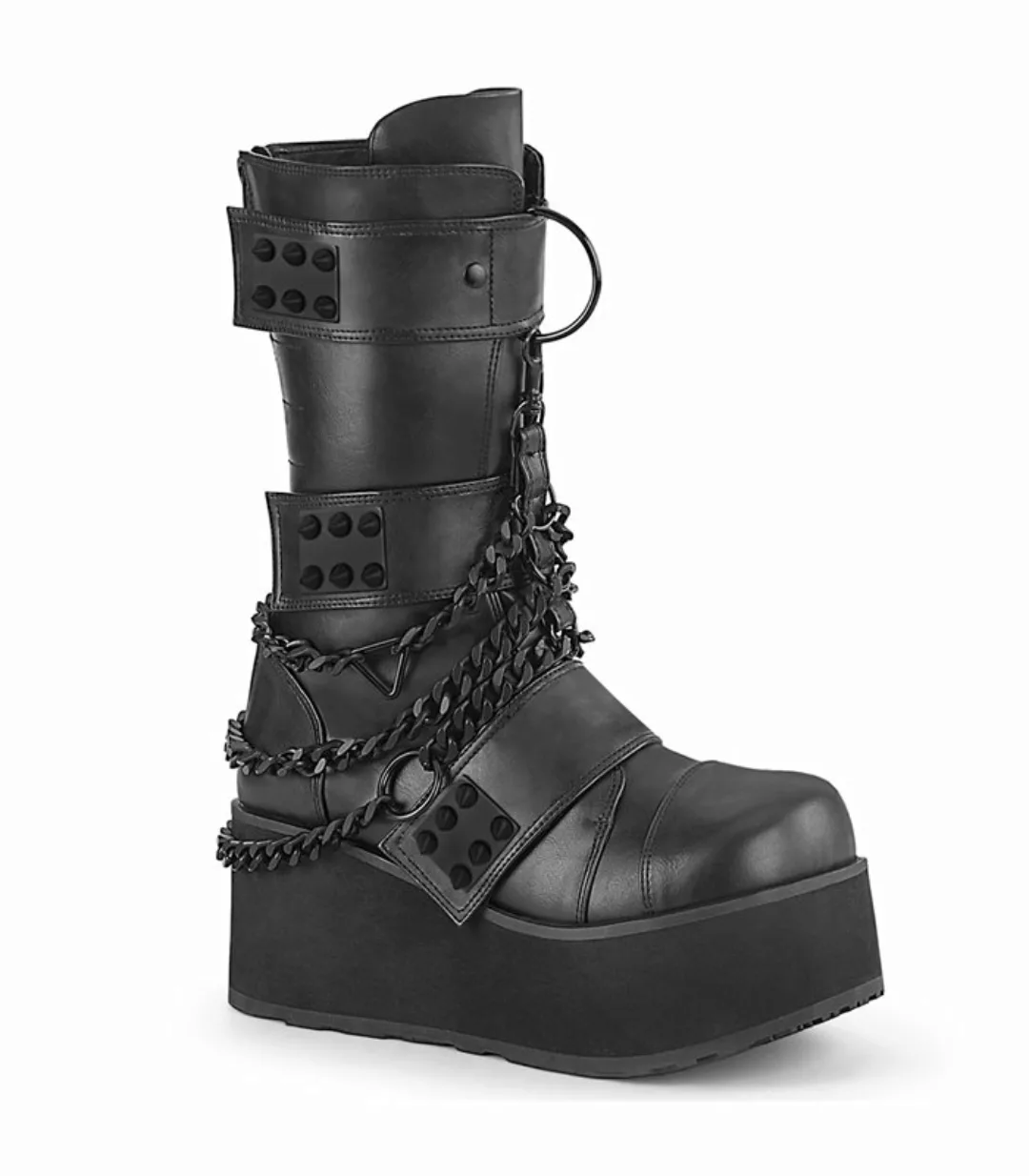 Gothic Plateau Boots TRASHVILLE-138 - Schwarz lack (Schuhgröße: EUR 40) günstig online kaufen