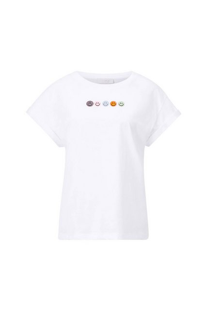 Rich & Royal T-Shirt Damen T-Shirt mit Strass-Applikation (1-tlg) günstig online kaufen