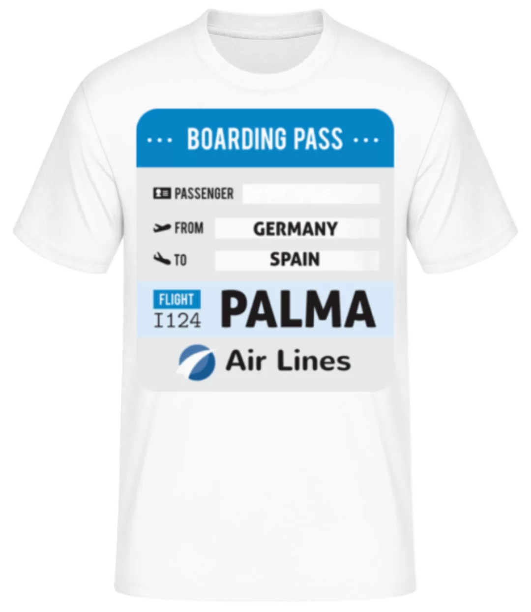 Boarding Pass Palma · Männer Basic T-Shirt günstig online kaufen