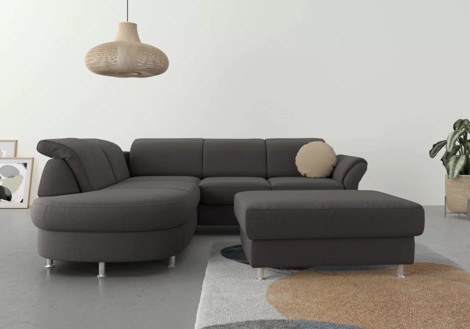 sit&more Ecksofa Apulia L-Form, wahlweise Bettfunktion, Bettkasten und Kopf günstig online kaufen