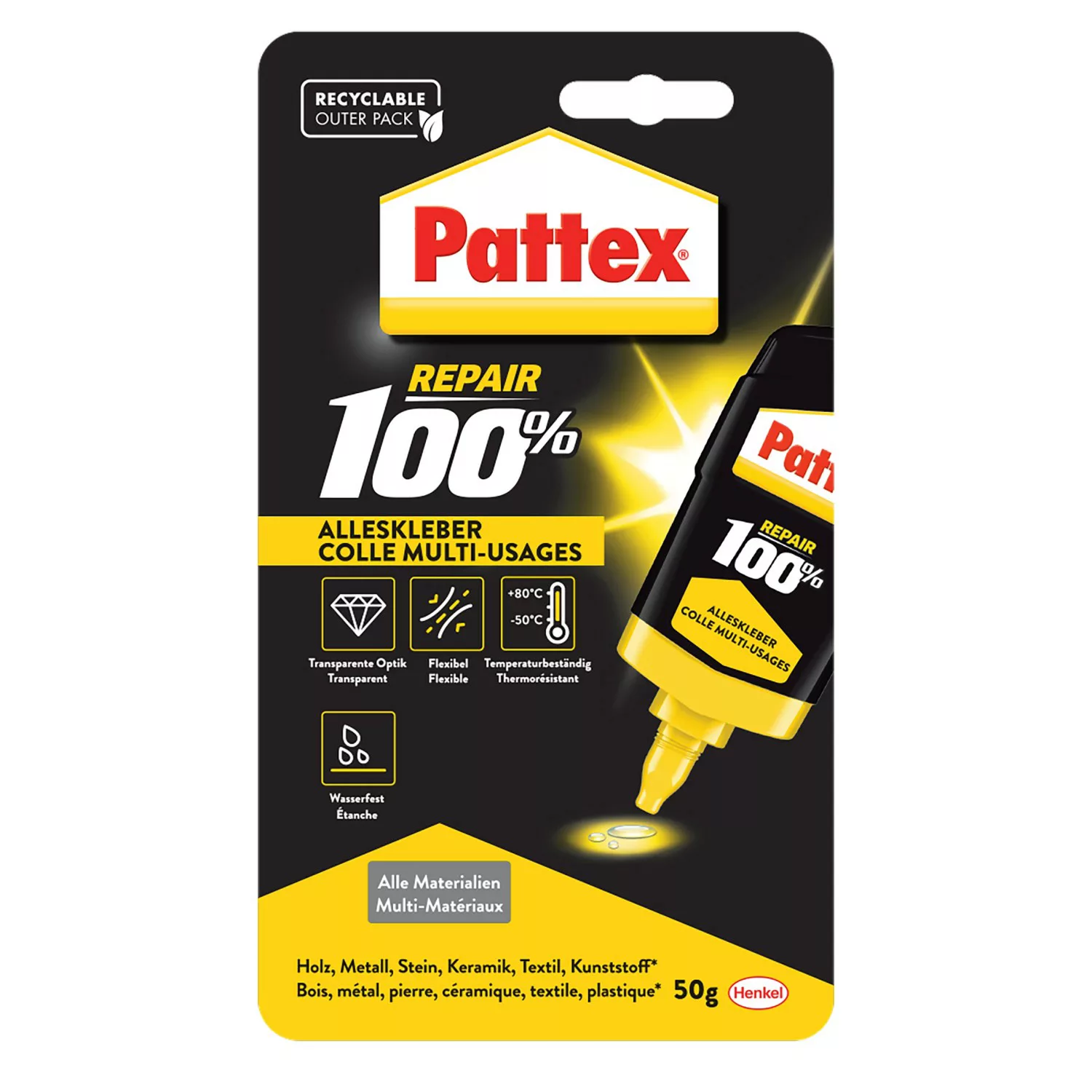 Pattex 100% Repair Alleskleber 50 g Blister Transparent günstig online kaufen