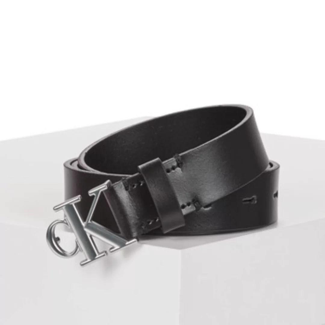 Calvin Klein Jeans  Gürtel ROUND MONO PLAQUE LTHRBELT 25MM günstig online kaufen