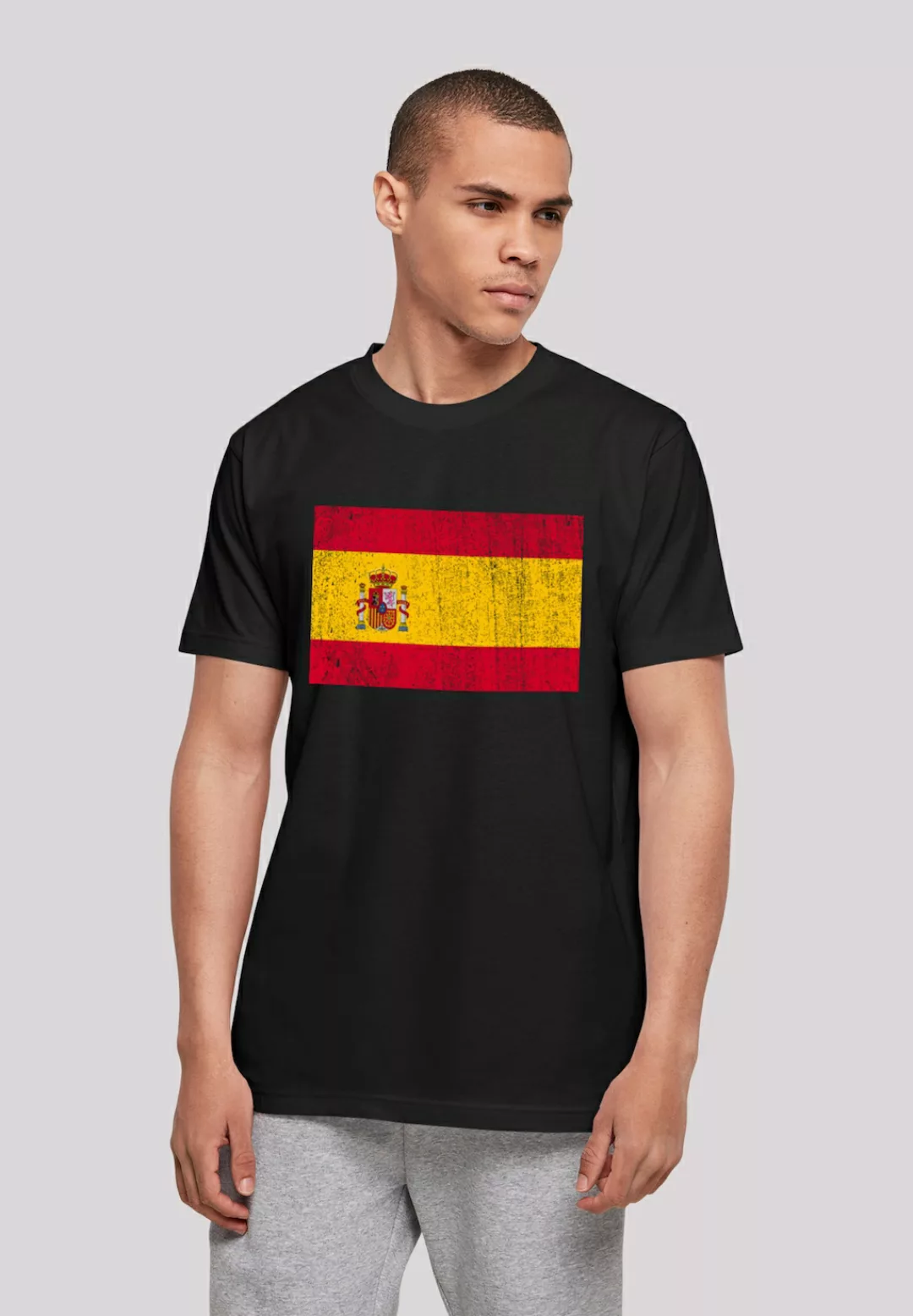 F4NT4STIC T-Shirt "Spanien Flagge Spain distressed", Print günstig online kaufen