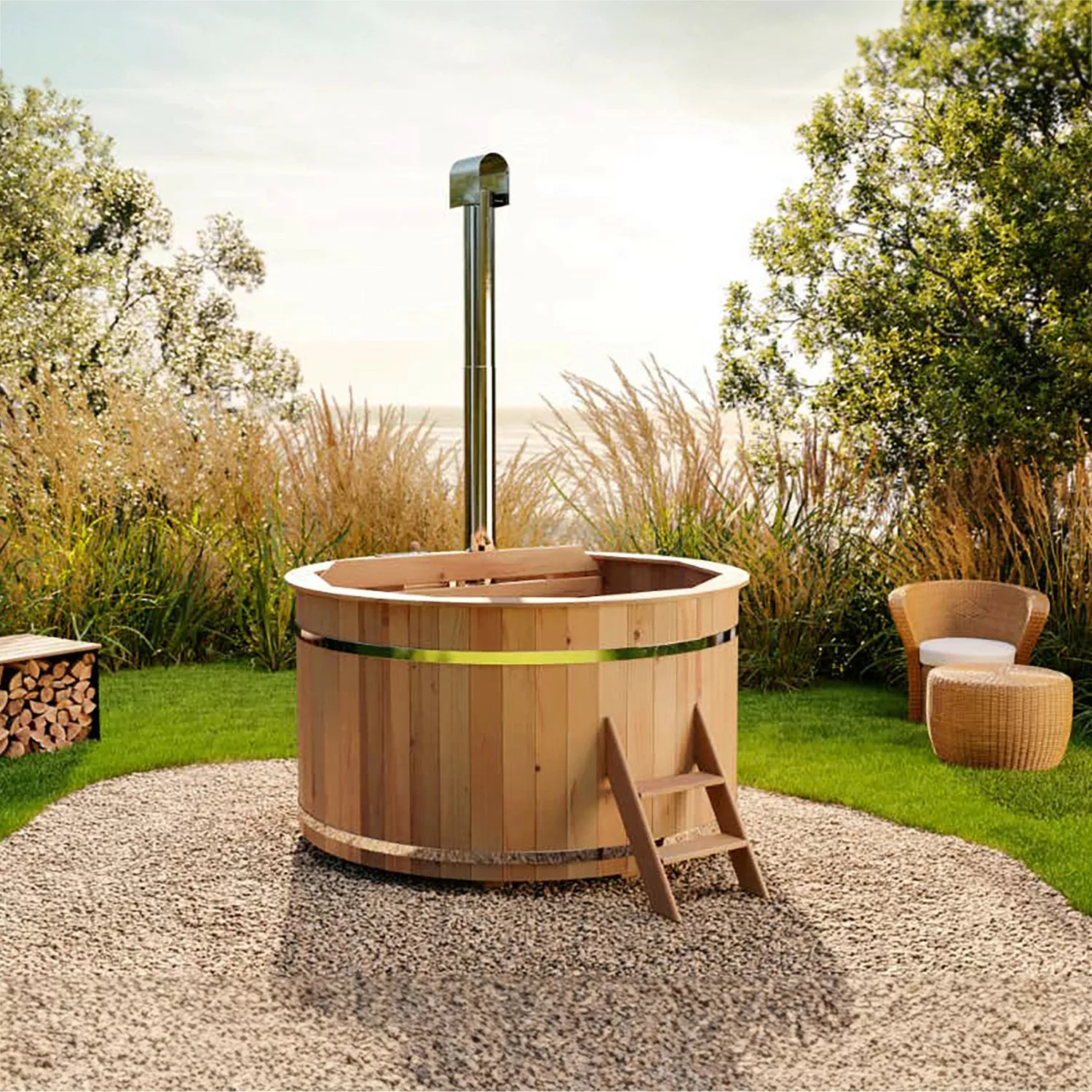 FinnTherm Whirlpool Badefass Bergen, mit 9.023,00€ günstig online kaufen