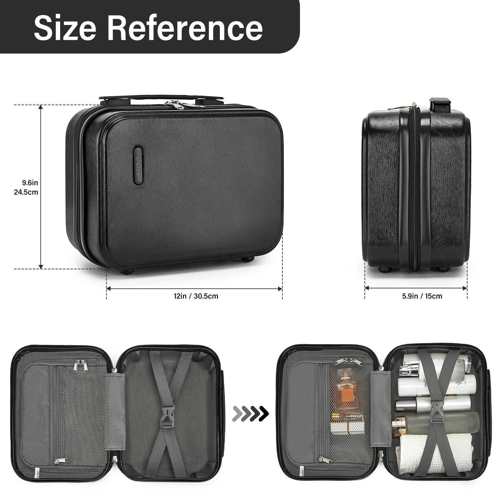 KONO Business-Koffer Kabinengepäck-Trolley aus Hartschalenmaterial (ABS+PC) günstig online kaufen