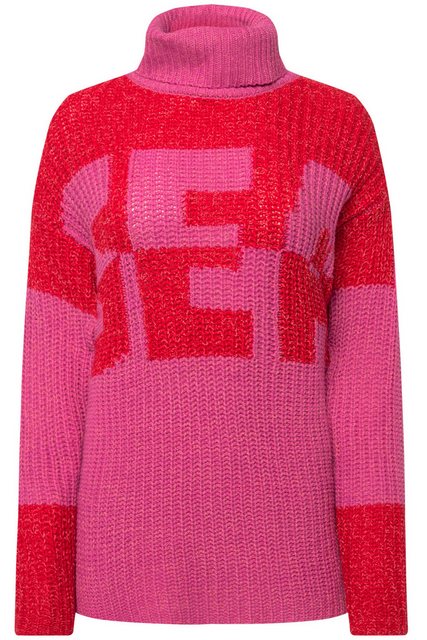 Laurasøn Strickpullover Pullover Colorblocking Wording SEA zweifarbig günstig online kaufen