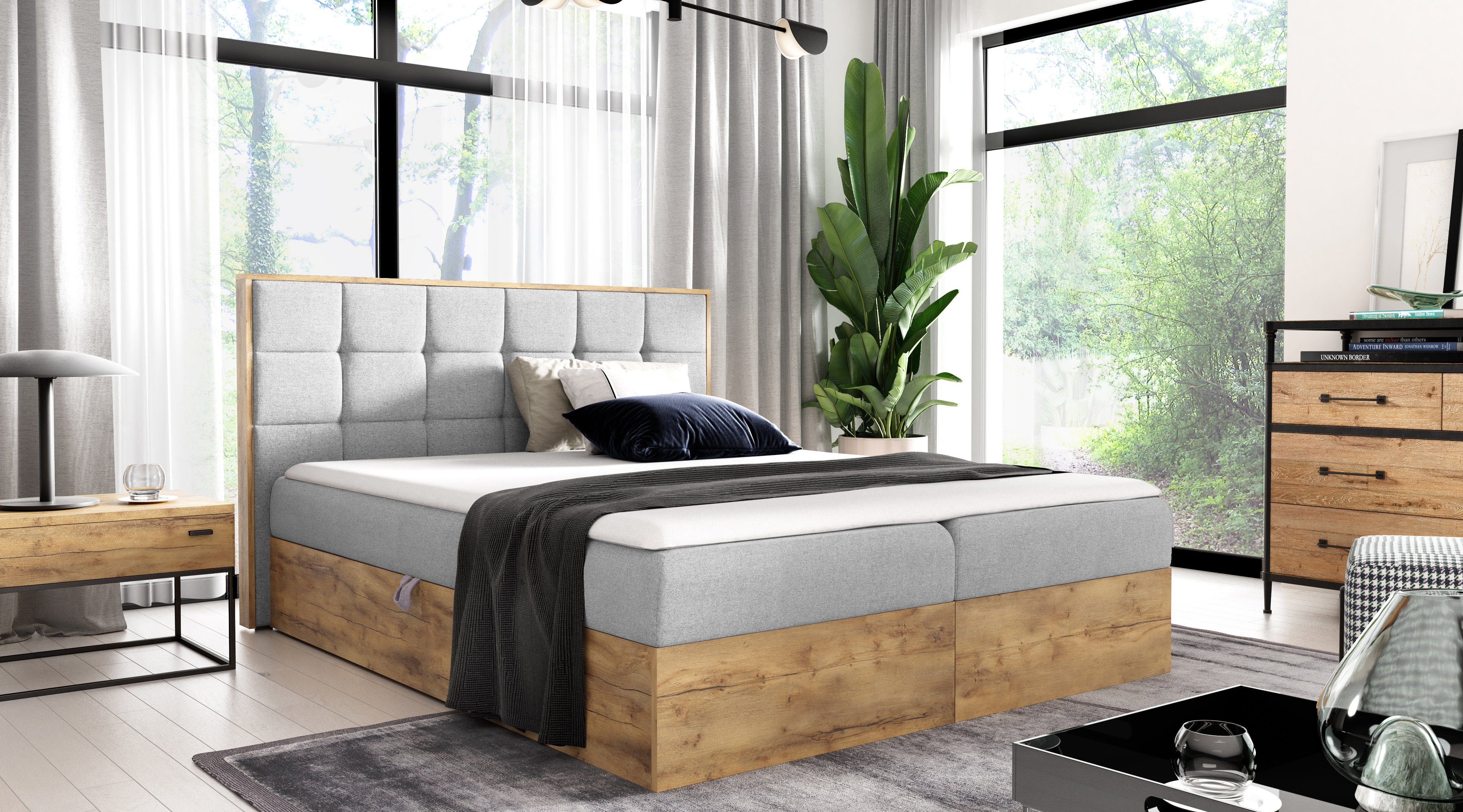 yourhouse24 Boxspringbett Wood I mit 2 günstig online kaufen
