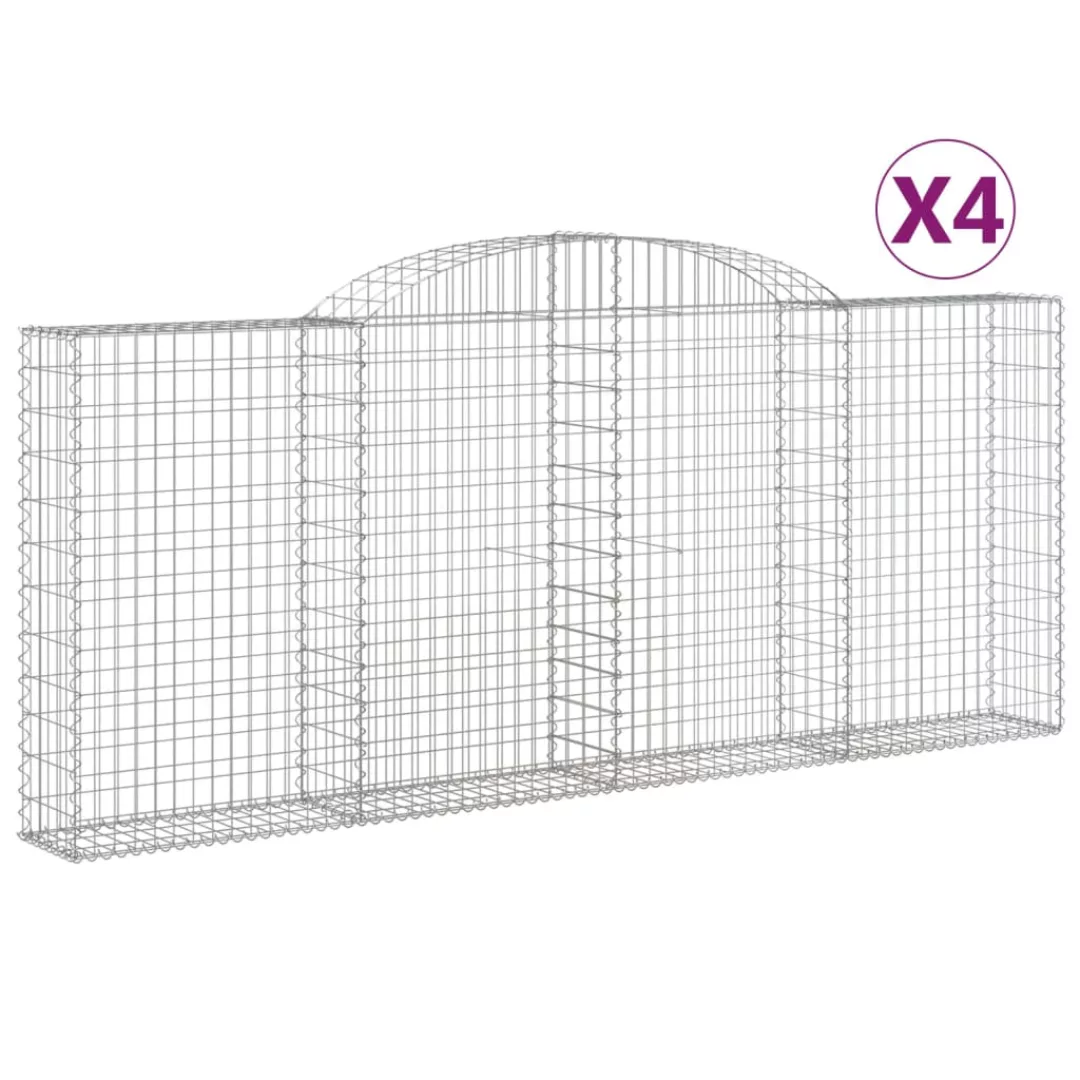 Vidaxl Gabionen Mit Hochbogen 4 Stk. 300x30x120/140cm Verzinktes Eisen günstig online kaufen