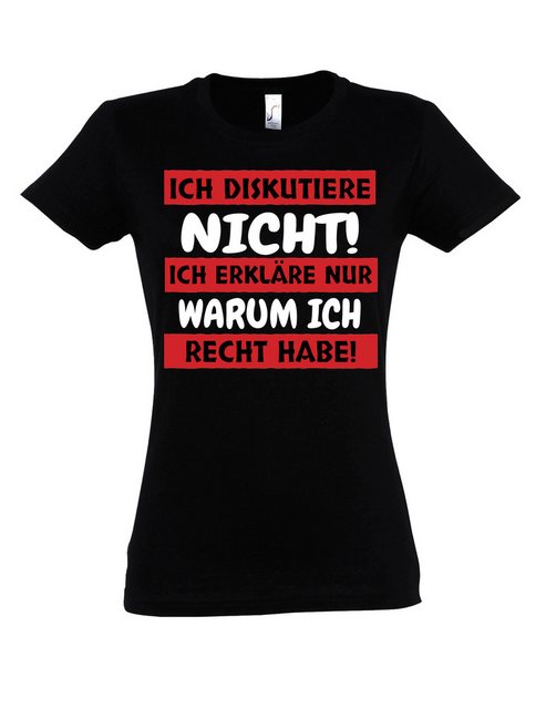 Youth Designz T-Shirt "Ich diskutiere nicht" Damen T-Shirt Print lustig Sta günstig online kaufen