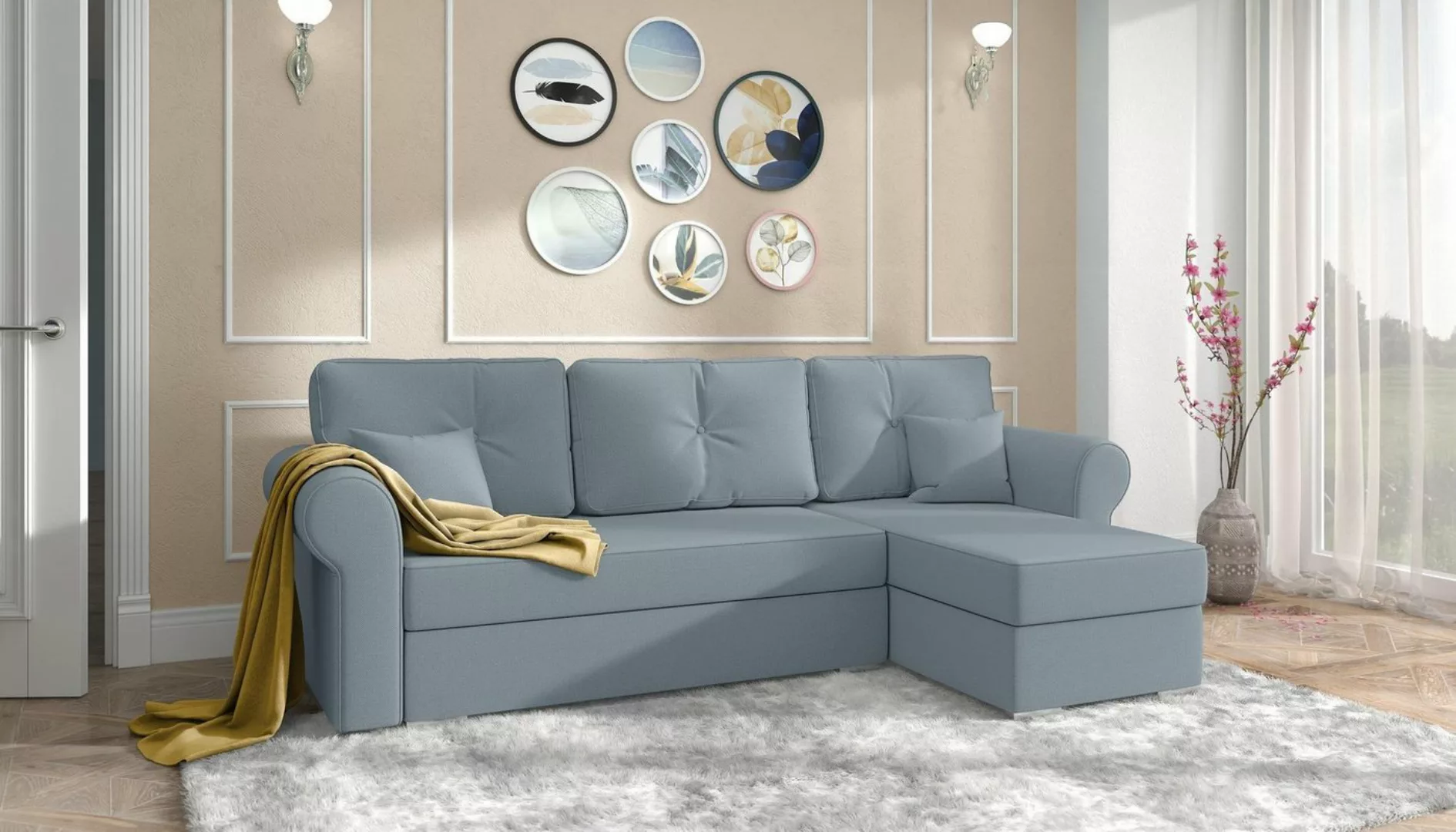 Stylefy Ecksofa Orco, L-Form, Eckcouch, Kissen günstig online kaufen