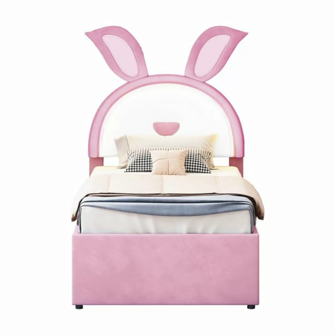 MODFU Kinderbett Gästebett Stauraumbett Polsterbett 90 x 200 cm (mit auszie günstig online kaufen