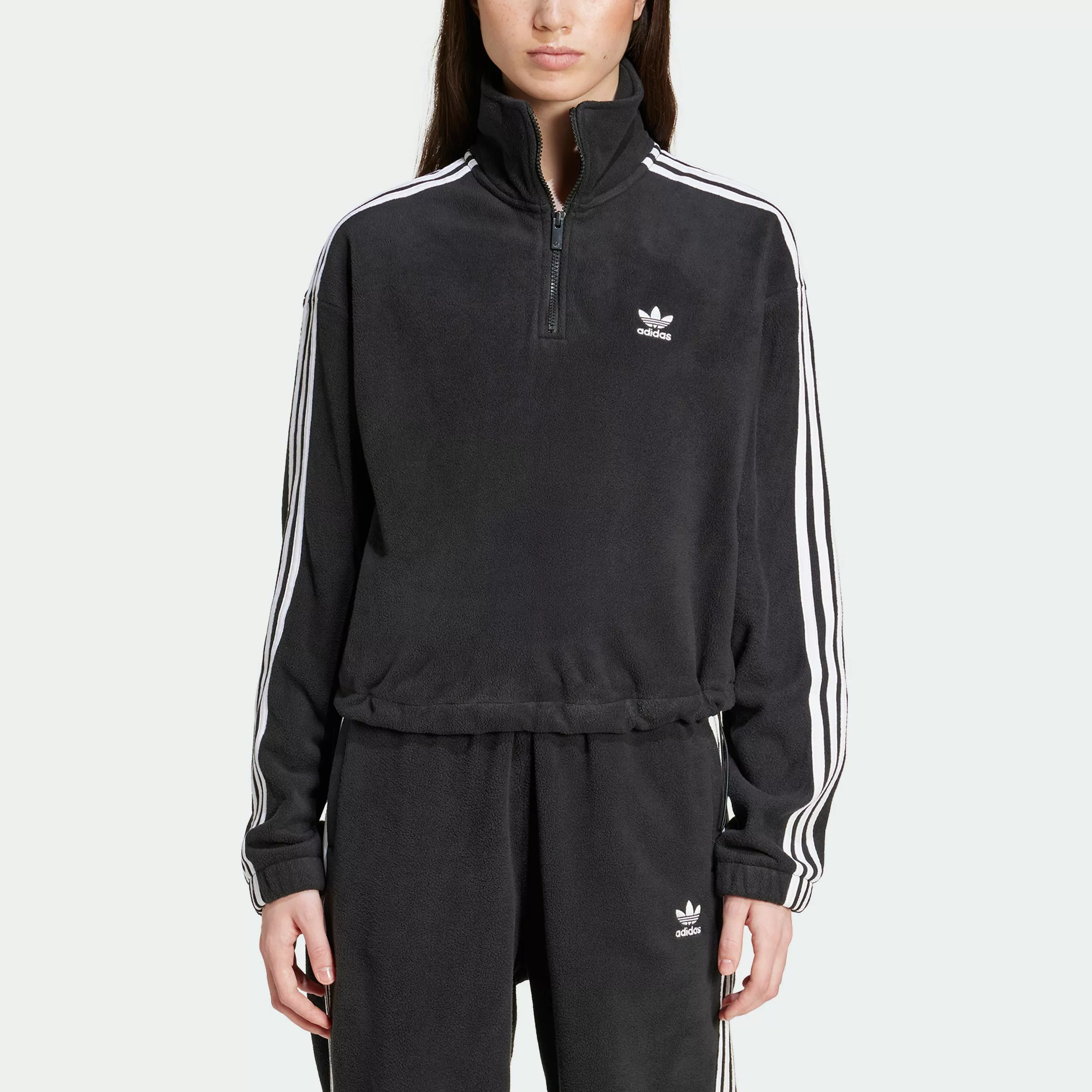 adidas Originals Fleeceshirt POLAR FLEECE 1/2 ZIP LOOSE SWEATSHIRT günstig online kaufen