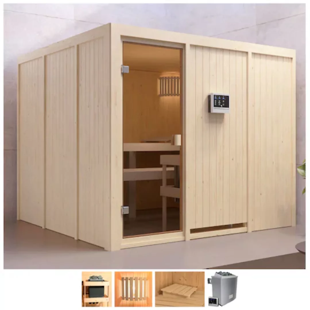 welltime Sauna »Ferun«, 9-kW-Ofen mit ext. Steuerung günstig online kaufen