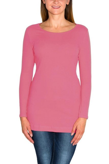 Alkato Langarmshirt Alkato Damen Langarm Longshirt Langarmshirt Tunika Basi günstig online kaufen