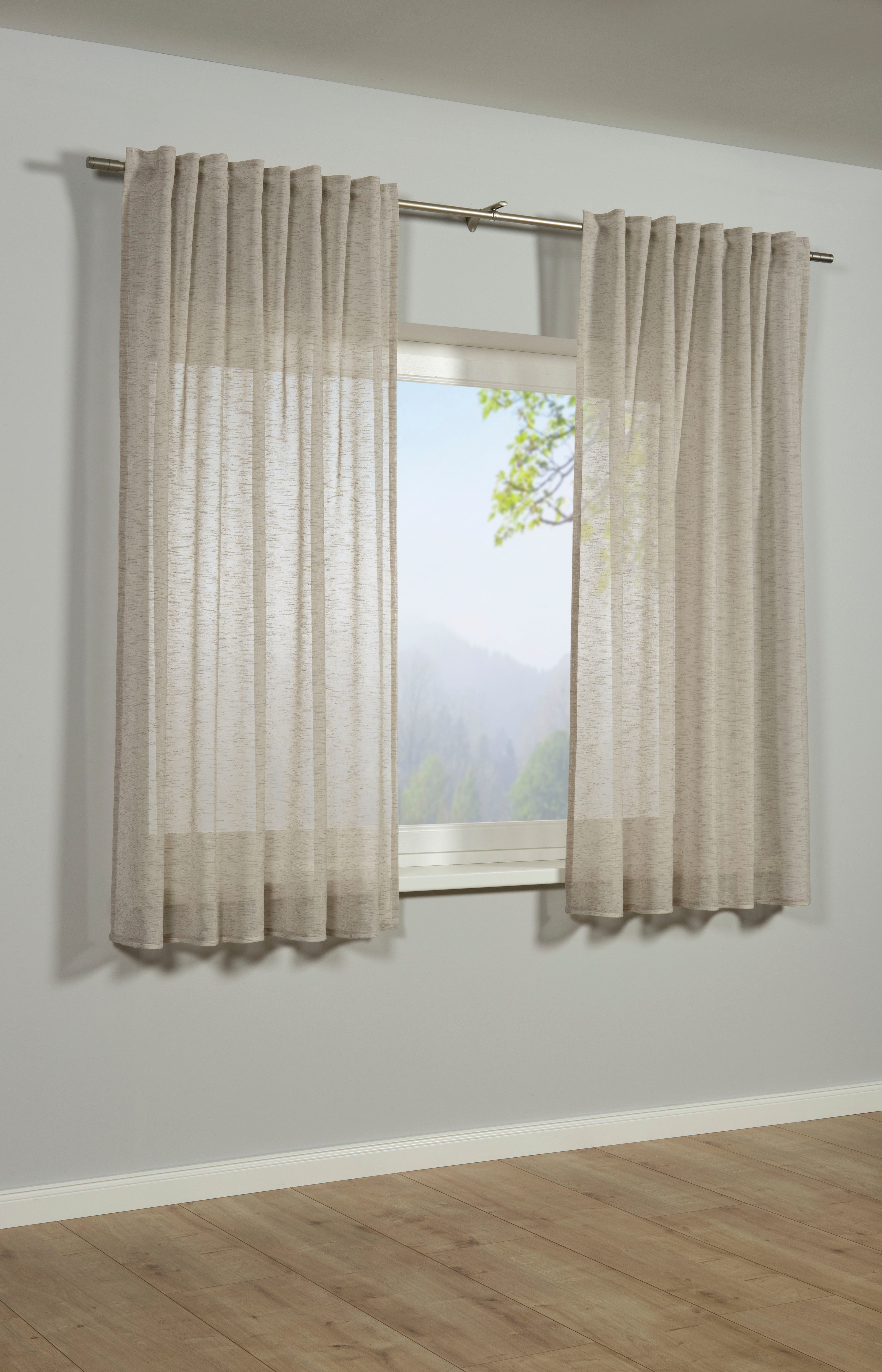 Sehlbach Gardine Schal Leinenoptik, Schlaufen (1 günstig online kaufen