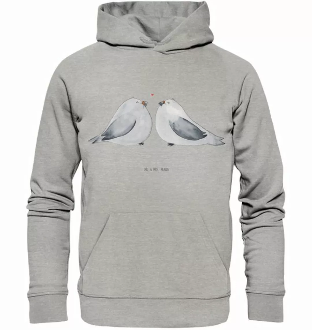 Mr. & Mrs. Panda Hoodie Turteltauben Liebe Größe M - Heather Grey - Geschen günstig online kaufen