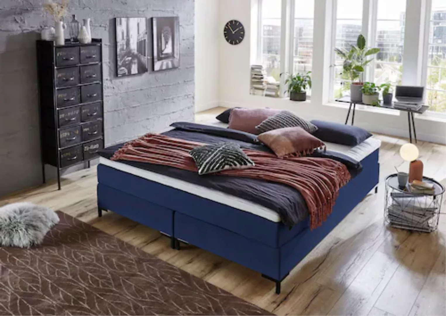 ATLANTIC home collection Boxspringbett »Romy«, ohne Kopfteil, frei im Raum günstig online kaufen