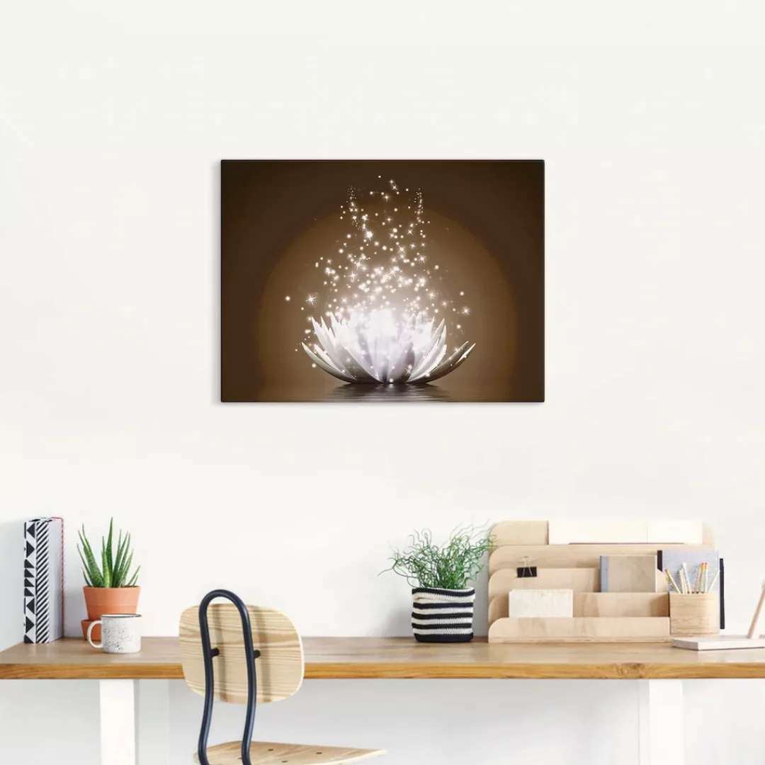 Artland Wandbild "Magie der Lotus-Blume", Blumen, (1 St.), als Leinwandbild günstig online kaufen