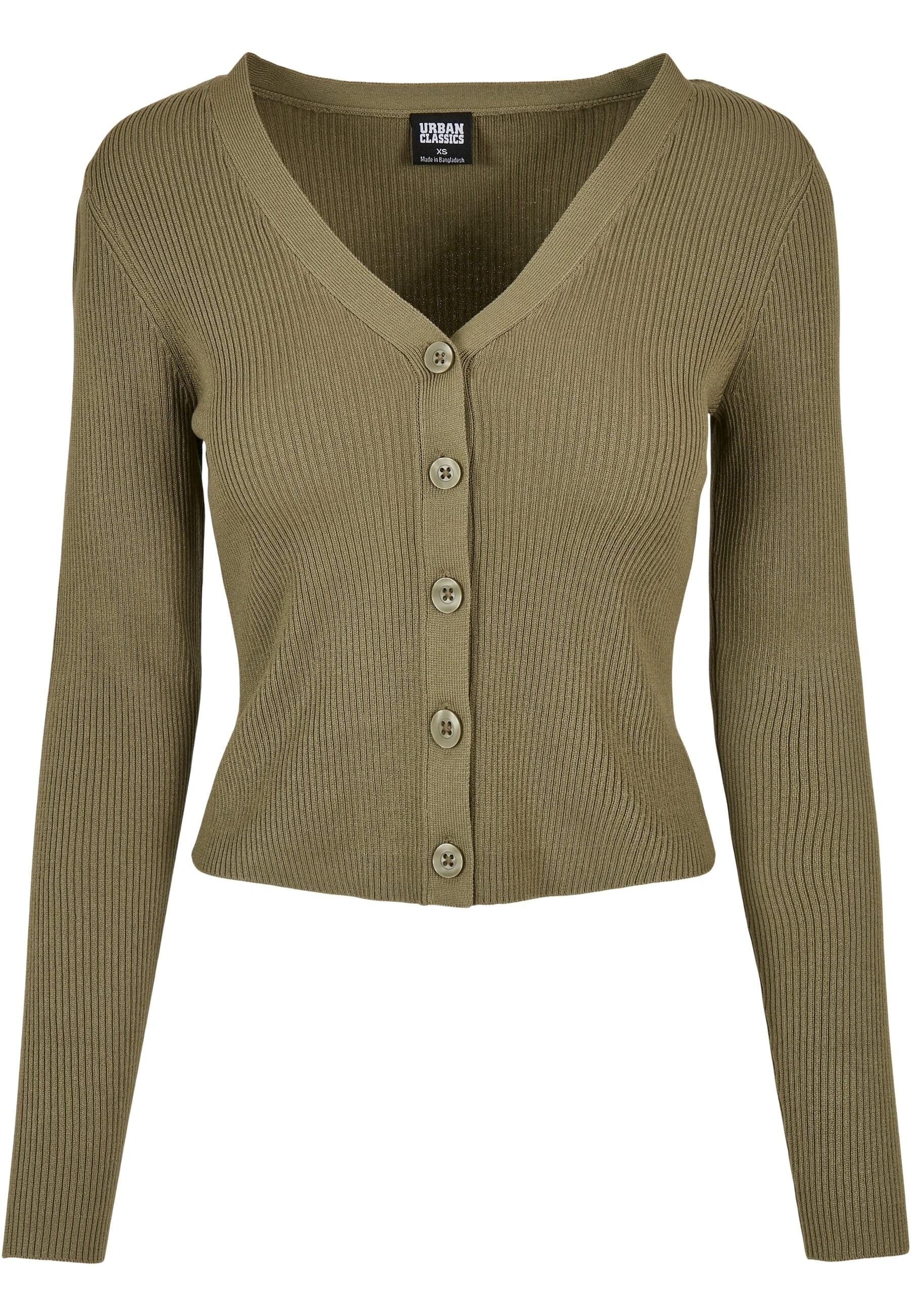 URBAN CLASSICS Strickjacke "Urban Classics Damen Ladies Short Rib Knit Card günstig online kaufen