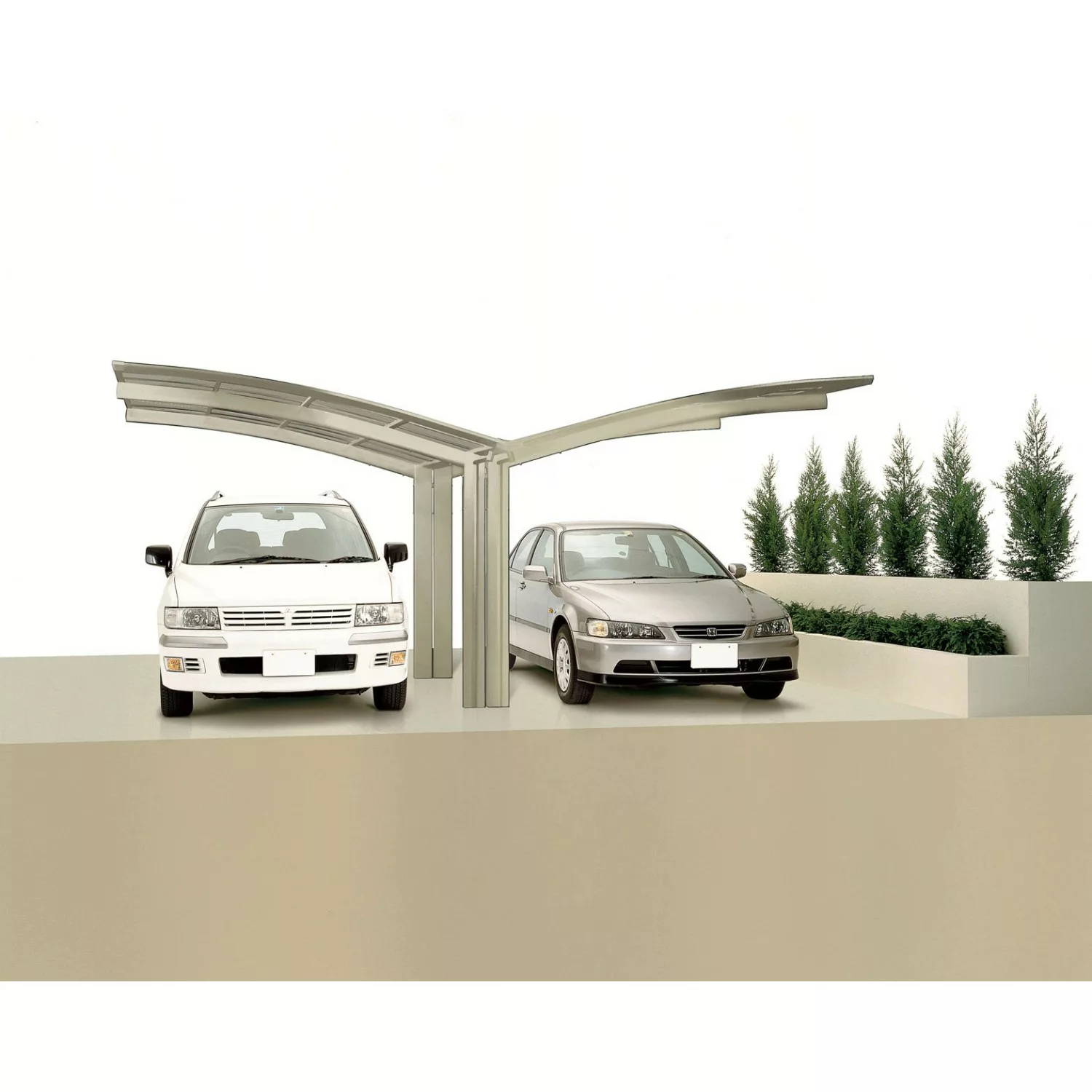 Ximax Carport Portoforte-60 Y-Ausführung Edelstahl-Look günstig online kaufen
