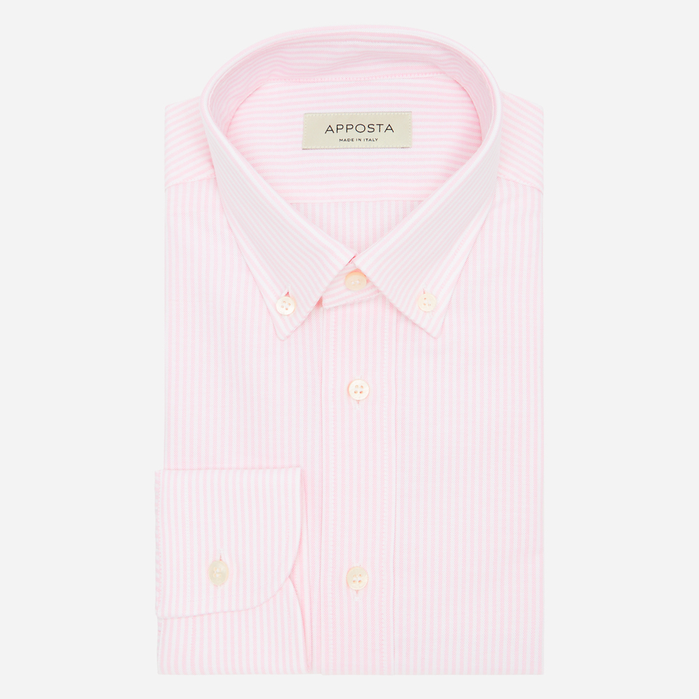 Hemd  streifen  rosa 100% reine baumwolle oxford supima, kragenform  kleine günstig online kaufen