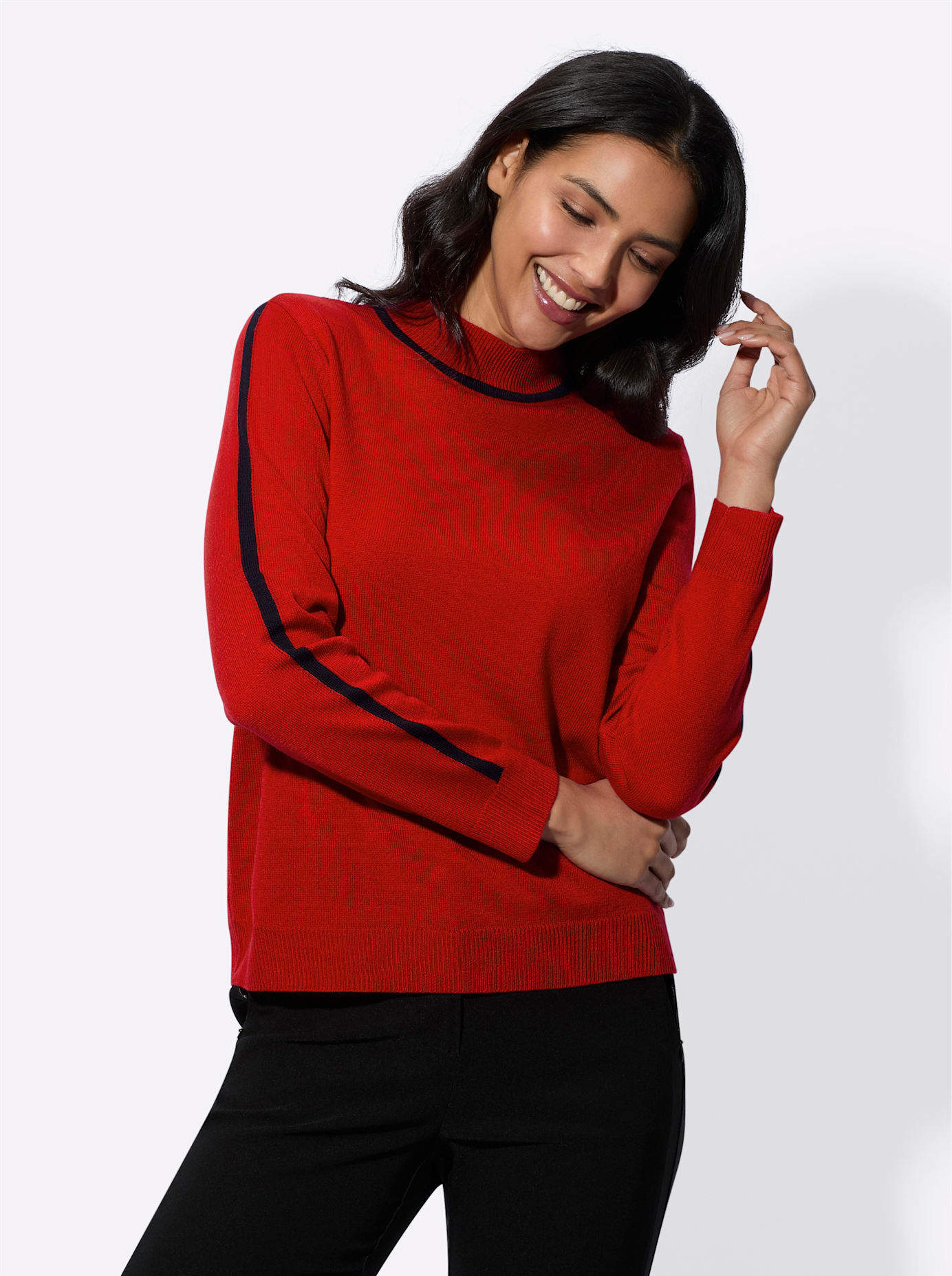 Classic Basics Stehkragenpullover "Langarm-Pullover" günstig online kaufen