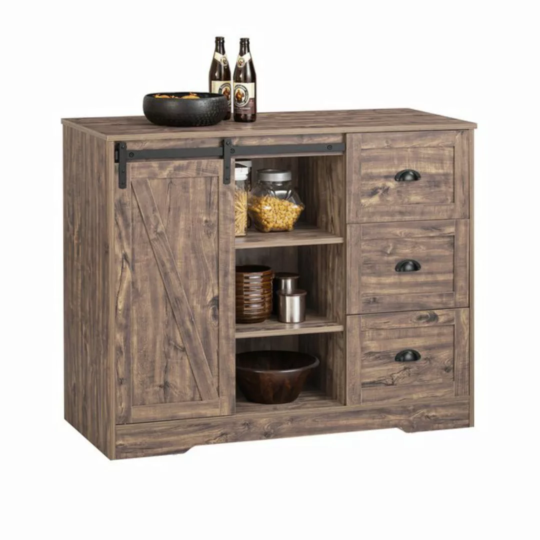 SoBuy Küchenbuffet KNL08 Kücheninsel Kommode Küchenschrank Sideboard Bartis günstig online kaufen