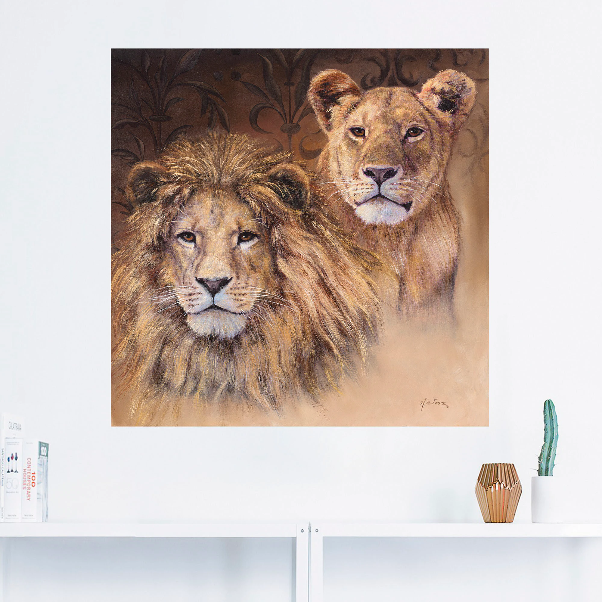 Artland Wandbild "Löwen", Wildtiere, (1 St.), als Alubild, Outdoorbild, Lei günstig online kaufen