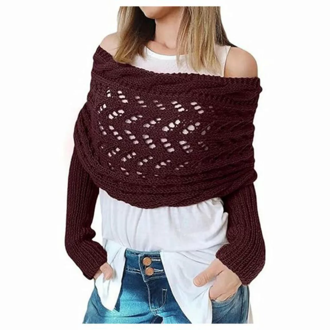 Coonoor Cape Strickschal mit Ärmeln Modischer Kabelstrickschal für Frauen ( günstig online kaufen