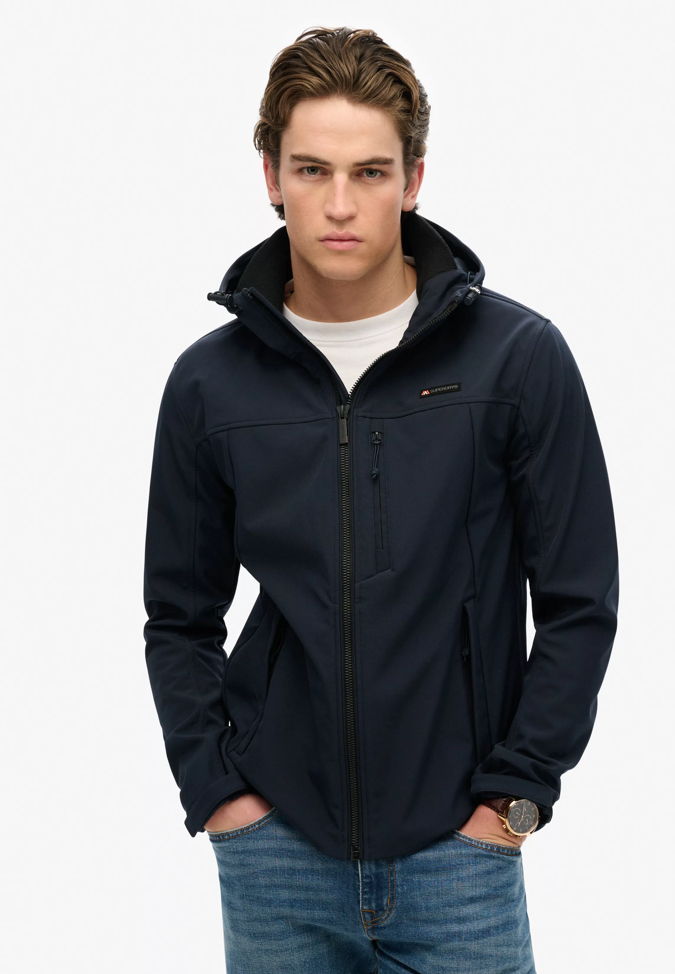 Superdry Outdoorjacke "HOODED SOFT SHELL TREKKER JKT", mit Kapuze günstig online kaufen