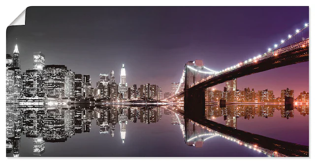 Artland Wandbild "New York Skyline nächtliche Reflektion", Amerika, (1 St.) günstig online kaufen