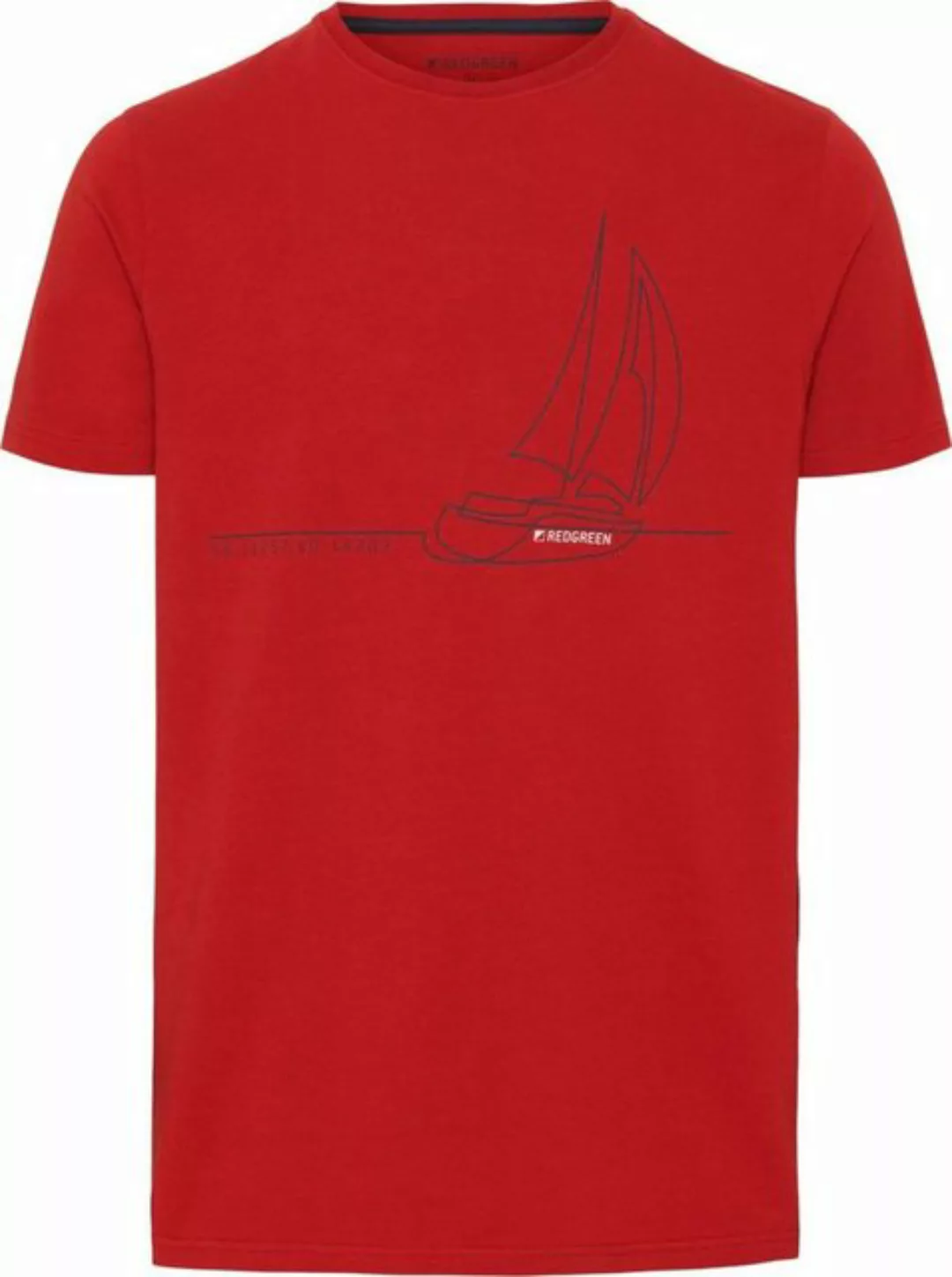 REDGREEN Print-Shirt mit Segelboot Print Chet günstig online kaufen