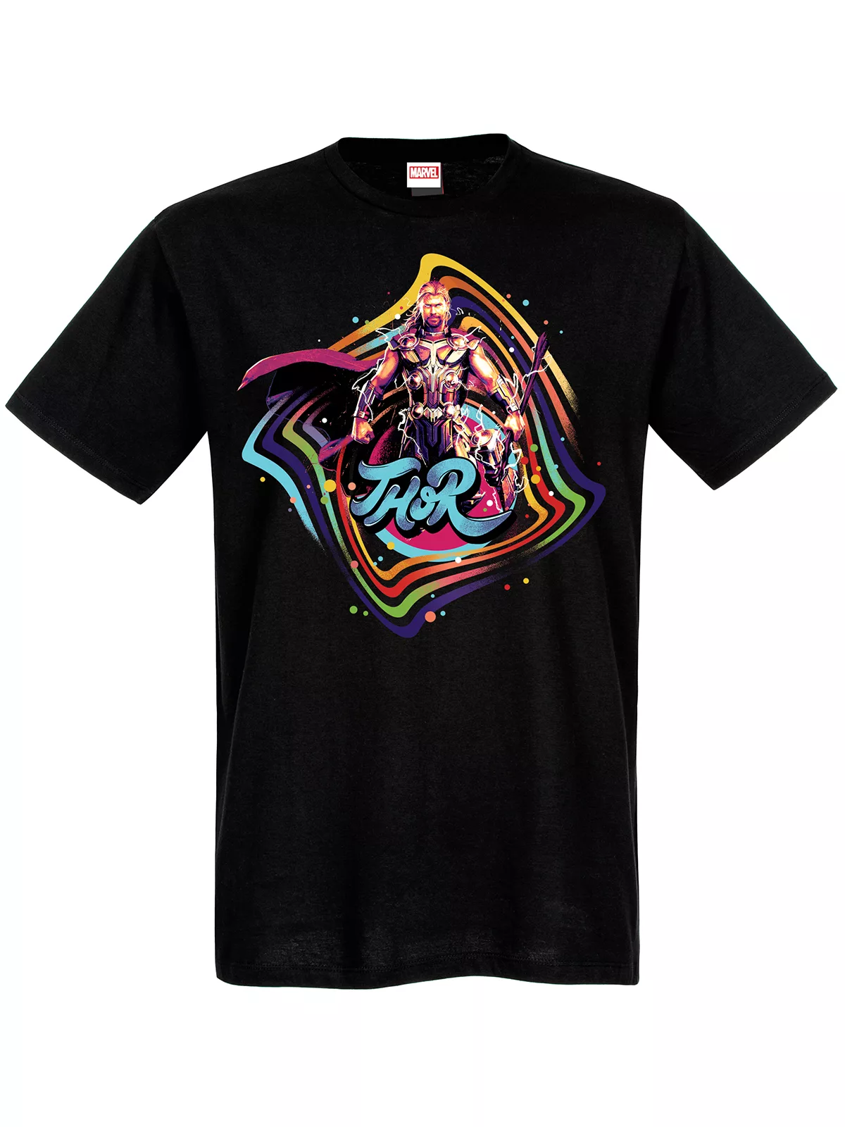 Thor Retro Print Herren T-Shirt schwarz günstig online kaufen