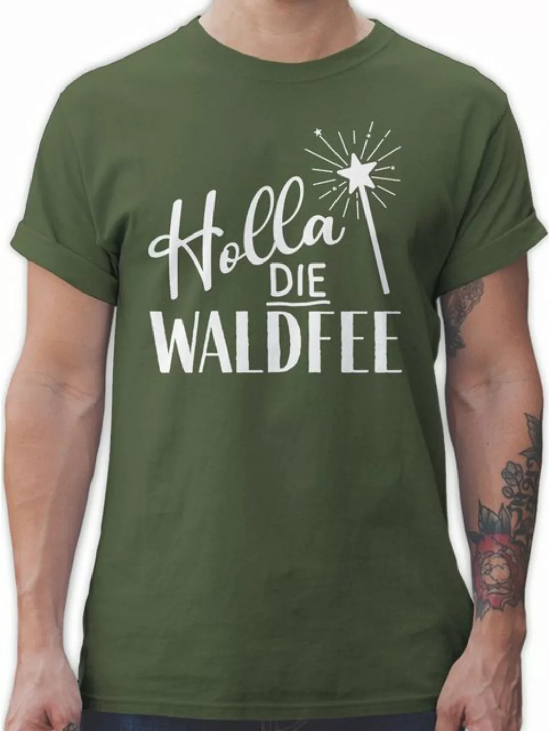 Shirtracer T-Shirt Holla die Waldfee, Waldfee Kostüm Karneval & Fasching günstig online kaufen