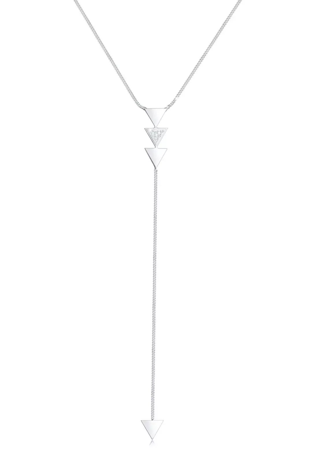 Elli Collierkettchen "Y-Kette Dreieck Kristalle 925 Silber" günstig online kaufen
