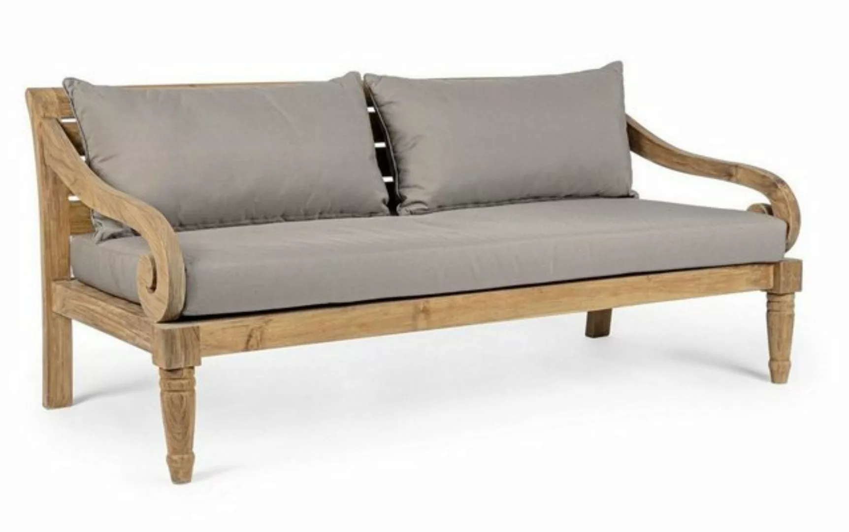 Natur24 Sofa Sofa Karuba 165x80x75cm Teakholz Sofa Couch Polster günstig online kaufen