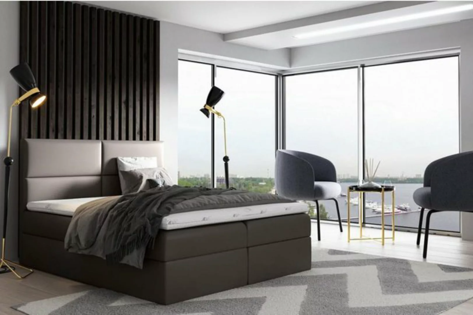 JVmoebel Bett, Boxspringbett Modern Bett Luxus Möbel Bettkasten Betten Pols günstig online kaufen