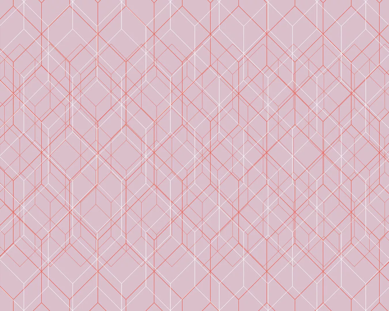 Fototapete "Pastel Grid Pink" 4,00x2,50 m / Glattvlies Perlmutt günstig online kaufen