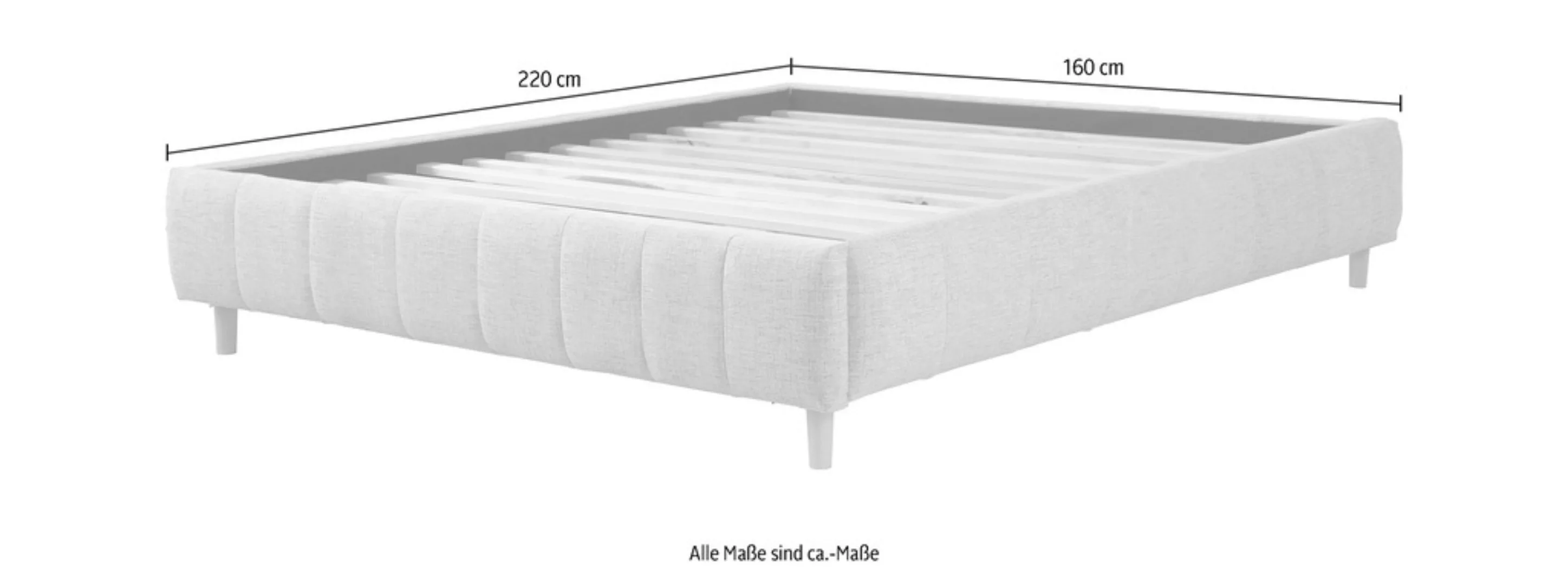 andas Polsterbett "Tarje", in 5 Breiten, auch in Überlänge 220 cm, incl. Ro günstig online kaufen
