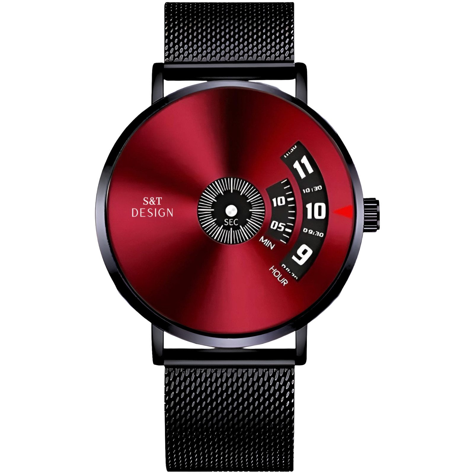 S&T Design Quarzuhr Herren Armbanduhr Mesh günstig online kaufen
