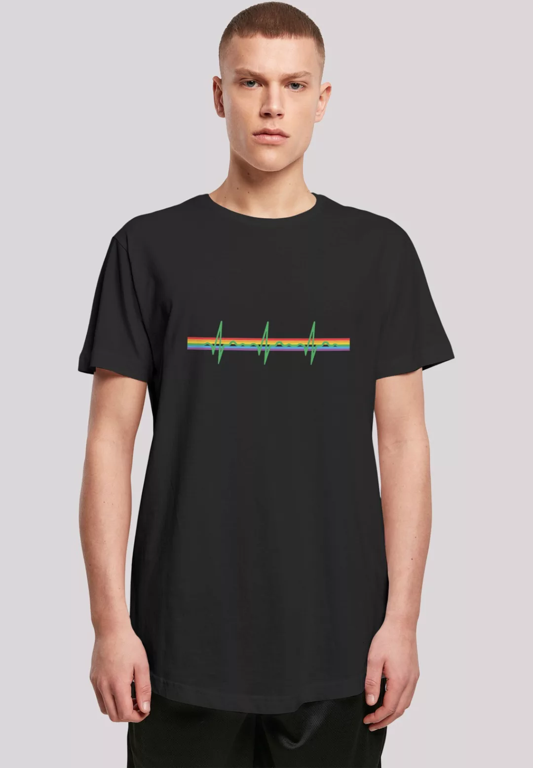 F4NT4STIC T-Shirt "Pink Floyd Prism Heartbeat Rainbow", Herren,Premium Merc günstig online kaufen