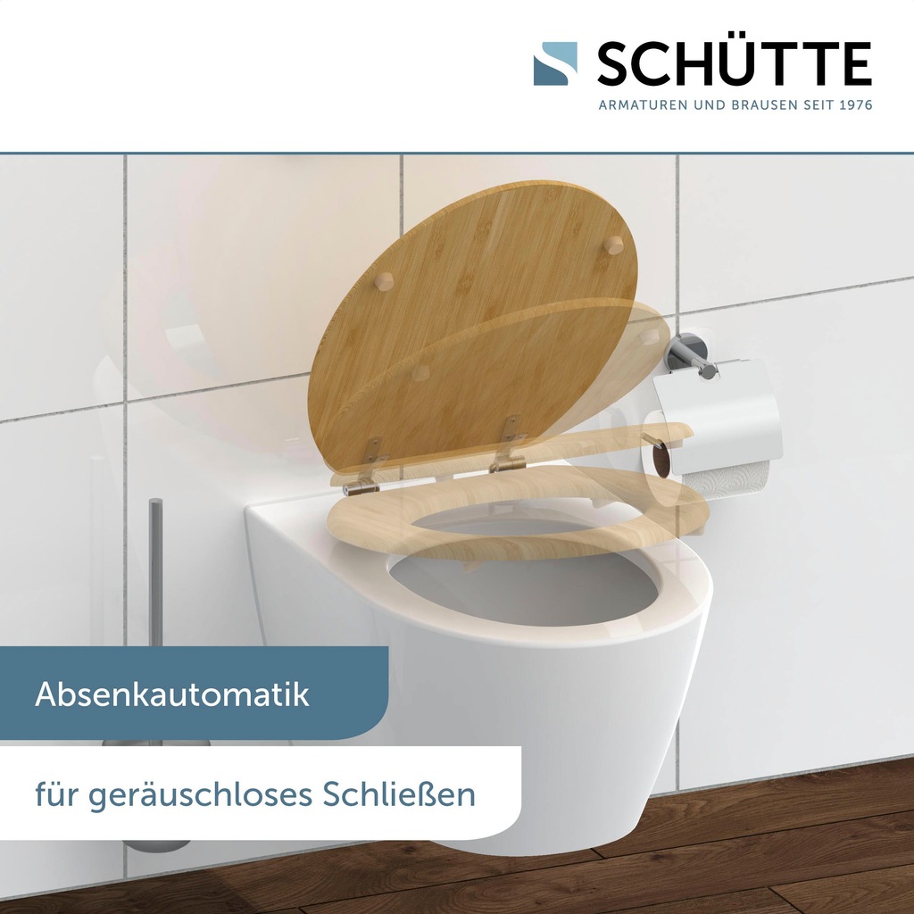 Schütte WC-Sitz »Bambus«, (1 St.), bruchsicher und kratzfest, Absenkautomat günstig online kaufen