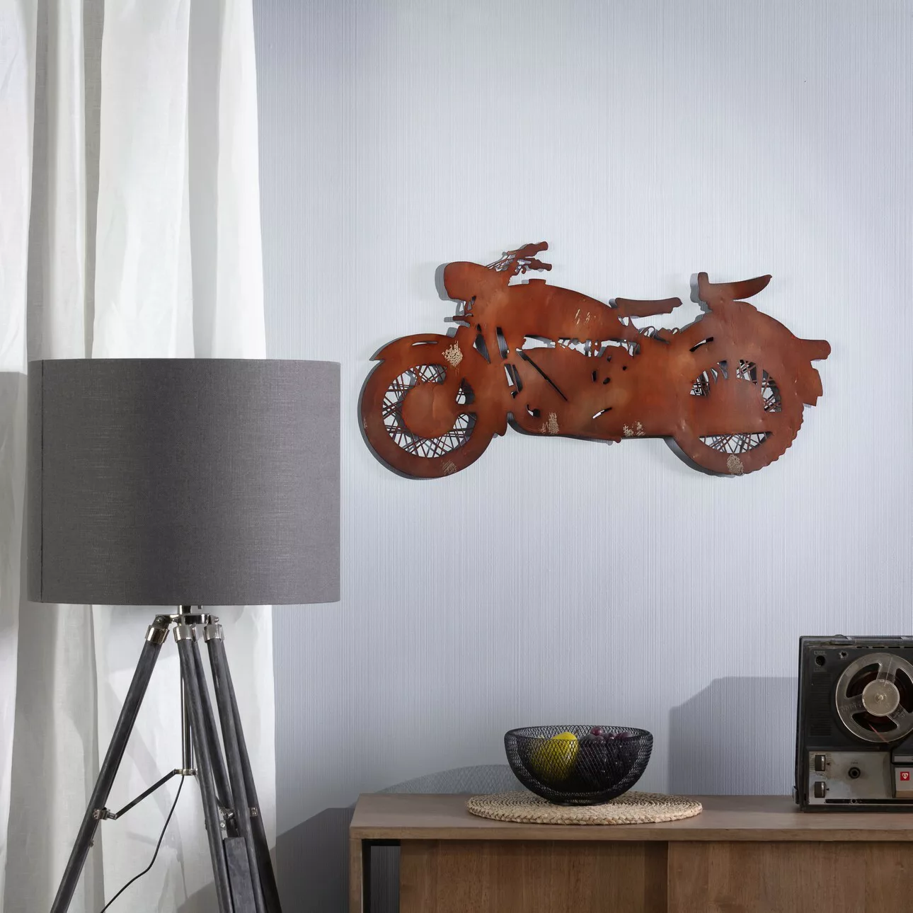 Wanddekoration Rust Motorbike, 80 x 0,5 x 42 cm günstig online kaufen