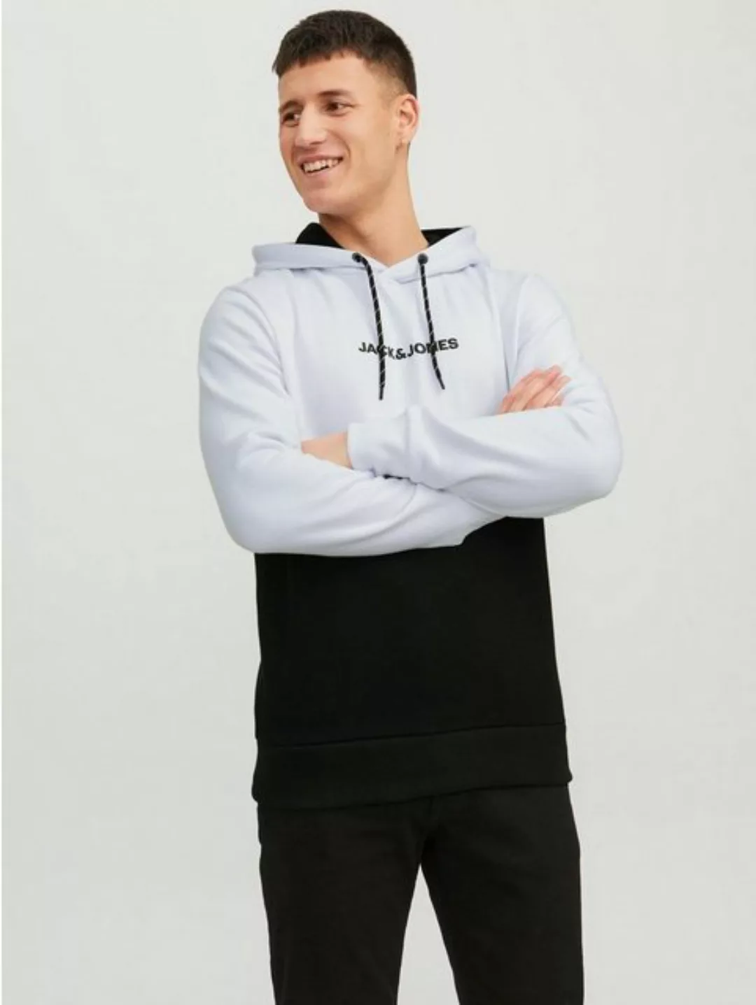 Jack & Jones Hoodie Kapuzenpullover mit Print Design Sweater Hoodie JJEREID günstig online kaufen