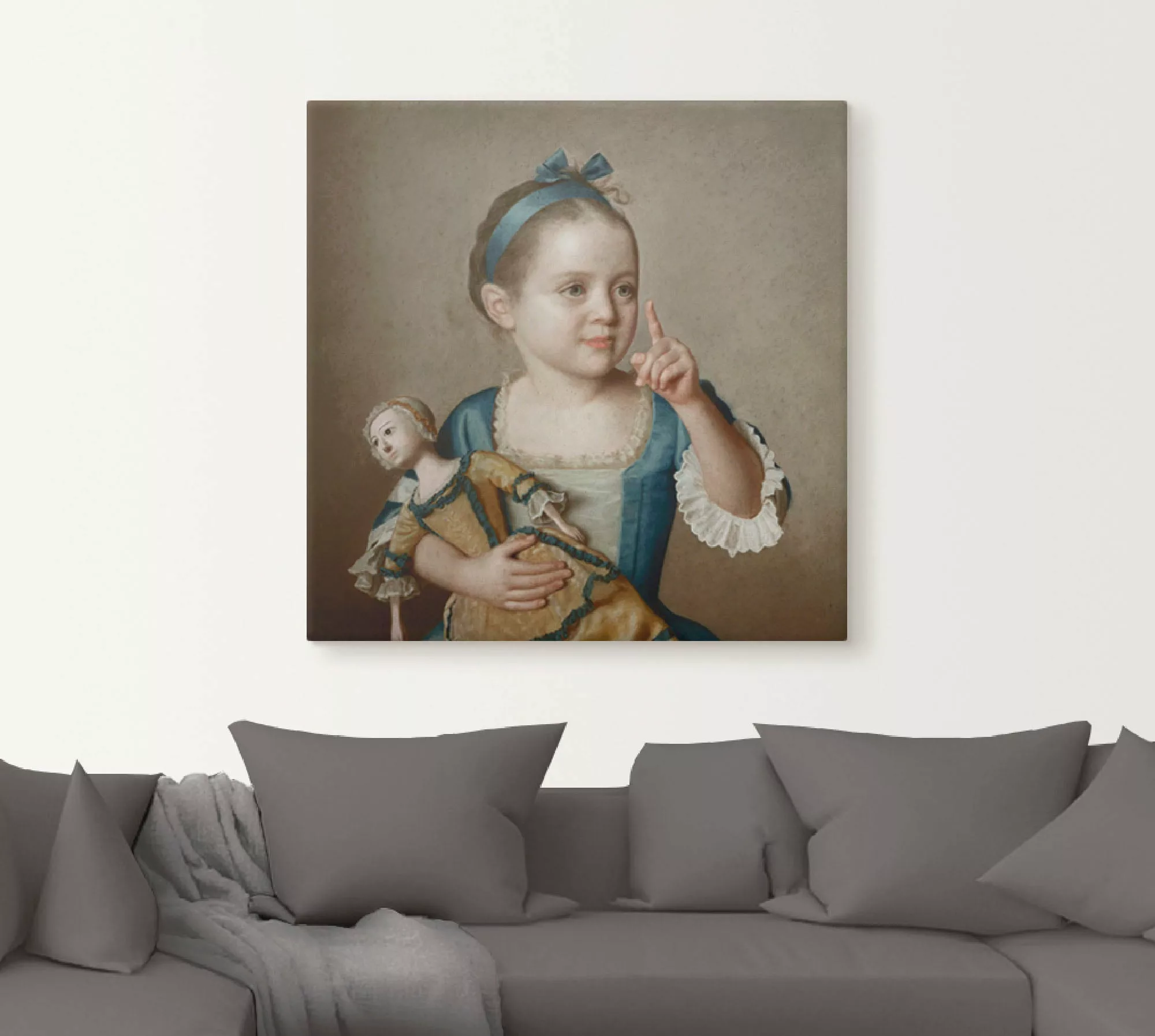 Artland Wandbild "Mädchen mit Puppe.", Kind, (1 St.) günstig online kaufen