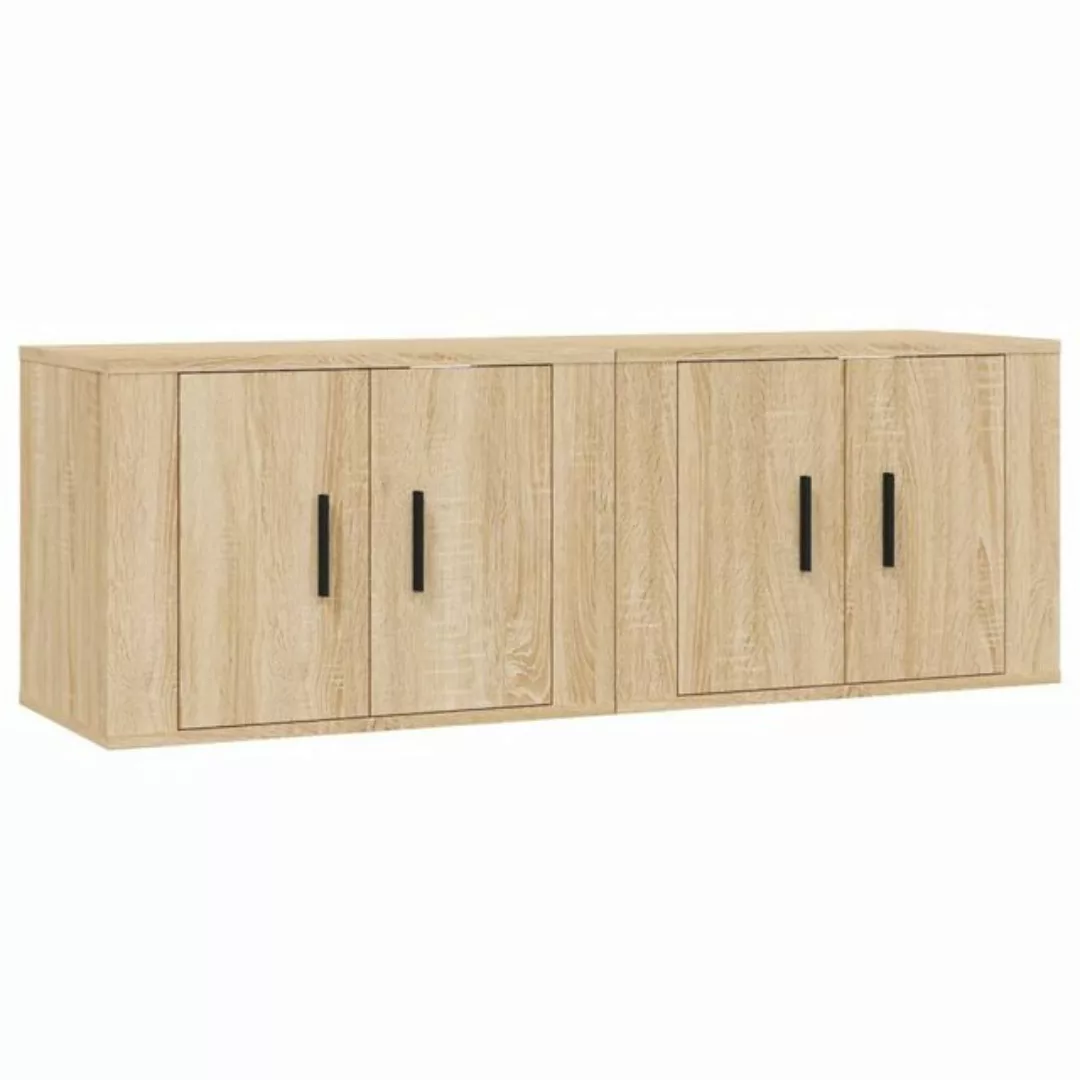 furnicato TV-Schrank TV-Wandschränke 2 Stk. Sonoma-Eiche 57x34,5x40 cm günstig online kaufen