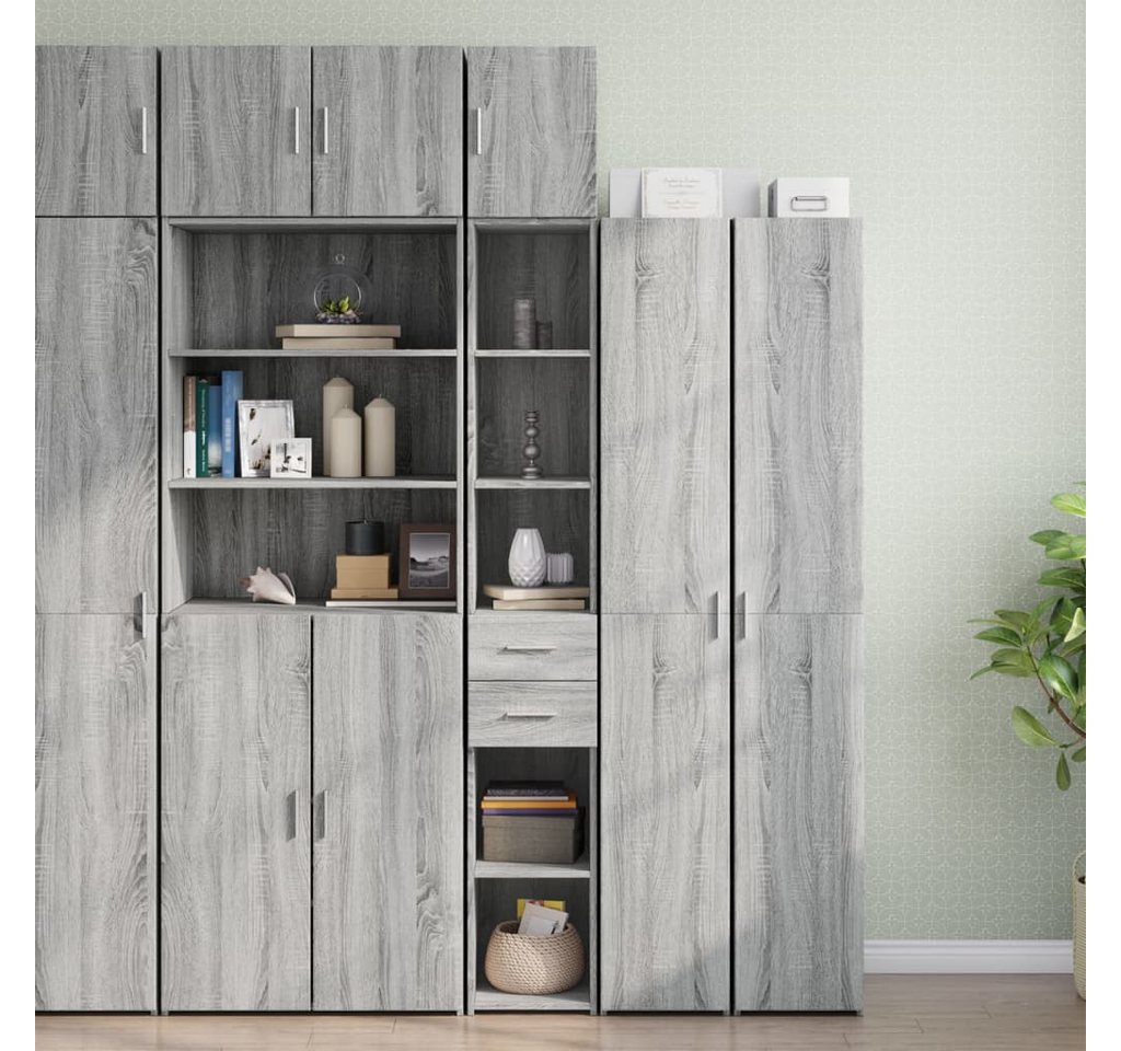 vidaXL Schrankmodule Hochschrank Schmal Grau Sonoma 30x42,5x225 cm Holzwerk günstig online kaufen